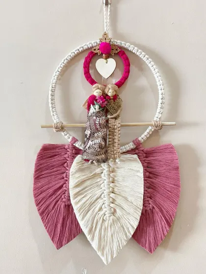 Another look at the personalized couple's gift. The small heart detail and the combination of textures make this a truly romantic and unique piece of art.
