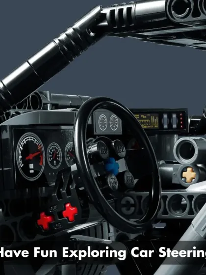 Kids have fun exploring car steering mechanisms, learning how turning the wheel translates to the movement of the car.