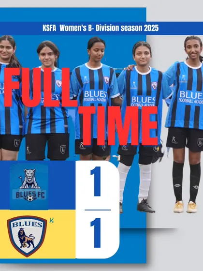 The final score of a hard-fought 1-1 draw for our women's team in the B-Division. Even without a win, the team showed incredible fight and teamwork.