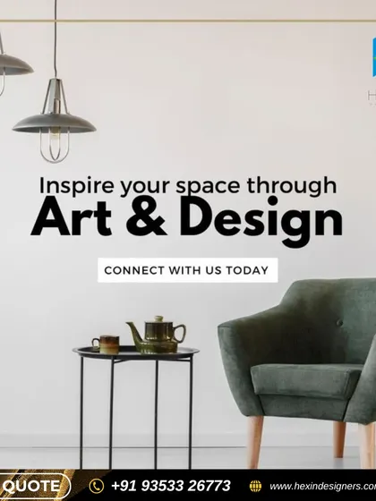 We believe in inspiring your space through art and design. This simple, elegant scene with a modern armchair and industrial-style lighting reflects our approach to creating thoughtful and artistic interiors.