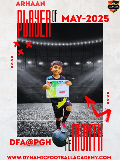 Arhaan, Player of the Month for May 2025.