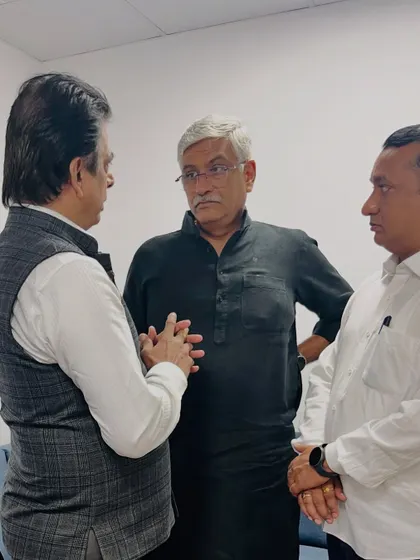 Explaining our vision for karate development to the Hon'ble Minister. These meetings are vital for securing governmental support and recognition for our athletes' achievements.