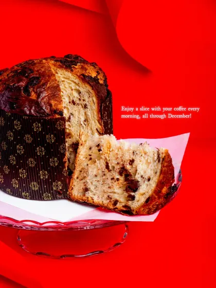 Enjoy a slice of my Triple Chocolate Panettone with your coffee every morning through December.