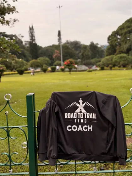 My "Road to Trail Club Coach" jacket hanging in Cubbon Park. This place is my 'adda'.