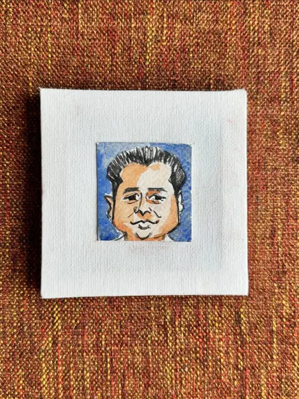 A mini portrait of my dear friend, Sunny. I'm grateful for friends who remind you of your worth, and this was my small way of saying thank you.