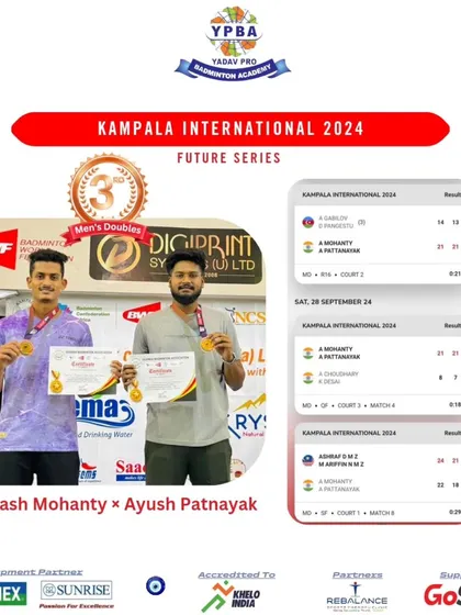 Consistent performance is key. Abhinash Mohanty and Ayush Pattanayak adding a Bronze Medal to their collection from the Kampala International Future Series in Uganda.