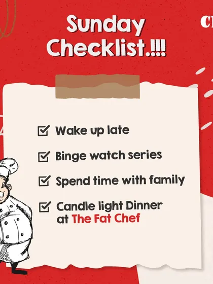 Your perfect Sunday checklist should always end with a cozy candlelight dinner with us. It's the best way to wrap up the weekend.