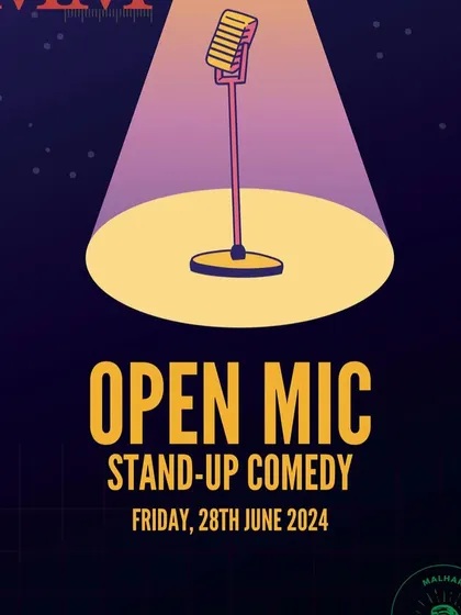 A poster for our June events, encouraging everyone to book their seats for a month of comedy, theatre, and music.