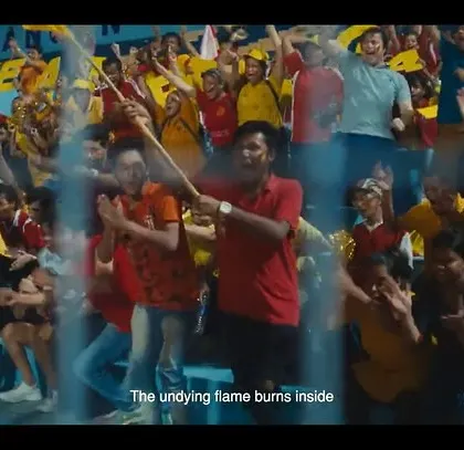 A shot of the passionate East Bengal FC fans in the stadium. I worked on styling the large crowd to create an authentic and energetic sea of team colors.