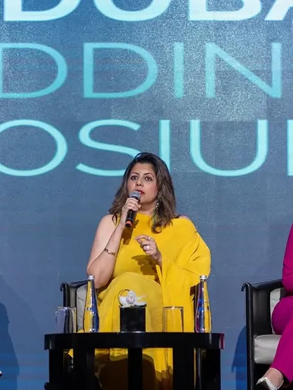 Another view of the panel discussion, where I discussed elevating celebrations beyond conventional boundaries.