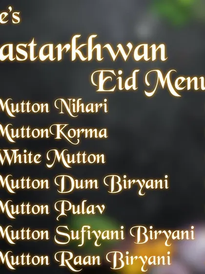 For mutton lovers, this is my Eid bulk order menu. I offer traditional favourites like Mutton Nihari and Korma, alongside rich biryanis like Mutton Dum Biryani and the extravagant Mutton Raan Biryani, all priced per kilogram.