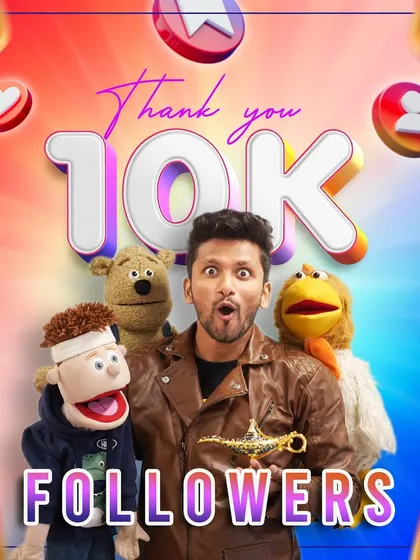 A huge thank you to everyone for the support. We hit 10,000 followers on Instagram! This milestone is a testament to the love you all show for me and my puppets.