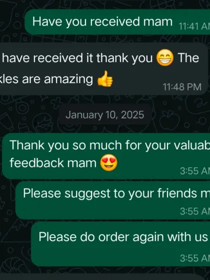 "The pickles are amazing." Simple, direct, and powerful feedback that keeps me motivated.