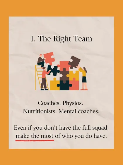 Success in sports starts with having the right team. This includes coaches, physios, and mental trainers. We provide the expert guidance you need to build your support system.