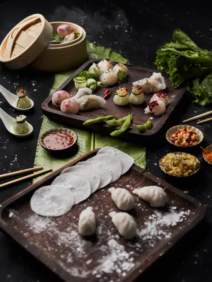Dumpling dreams do come true! Our dim sum spread is a work of art, featuring a variety of shapes, colors, and fillings, all handcrafted with care.