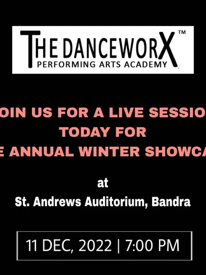 An invitation to join us live for our Annual Winter Showcase at the St. Andrews Auditorium in Bandra. We love sharing these special moments with our wider community.