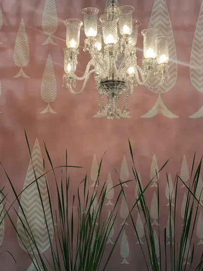 We are obsessed with finding the perfect color palette. For this Nischithartham, we paired the right shades of pink and ivory with elegant lighting to create a warm and timeless vignette.