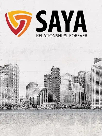 A graphic from our radio campaign on 93.5 Red FM. It pairs our new logo with a city skyline, representing our impact on urban development over the past 25 years.