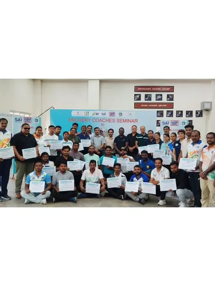 A group photo from the coaches seminar at SAI, Sonipat. Sharing knowledge with other coaches helps me bring the best techniques back to my students.
