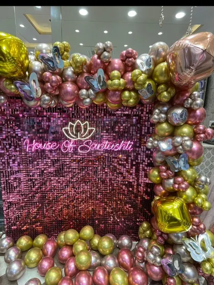 Another perspective of the shimmering, glamorous backdrop, perfect for brand activations and openings.