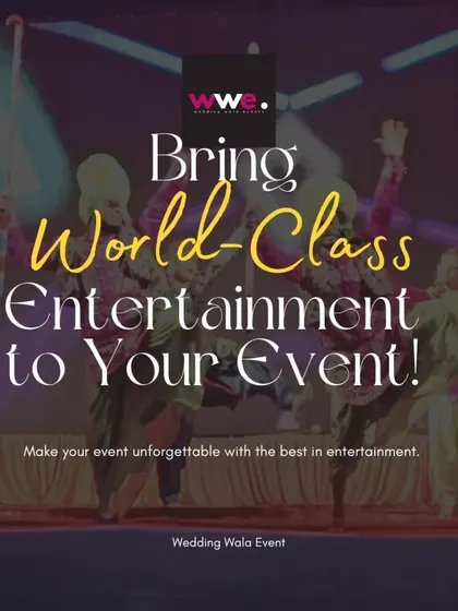 Bring world-class entertainment to your event. This image showcases our vibrant Bhangra dancers lighting up the stage.