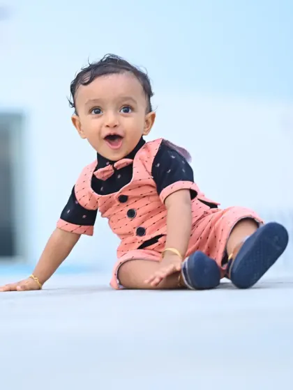 A precious shot of birthday boy Derick during his first birthday photoshoot. I can arrange for professional photography to capture your baby's personality before the party begins.