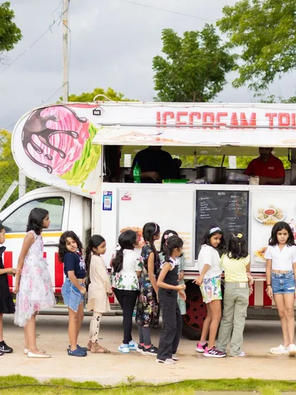 An ice cream truck at a kids' birthday party is always a massive success. I can arrange for various food trucks to provide a fun and delicious experience for your guests.