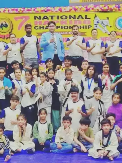 The entire team celebrating our success at the 7th National Hapkido Championship in Kolkata.