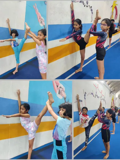 More examples of our partner-assisted flexibility training. We teach our students how to support each other safely to achieve their best possible range of motion.