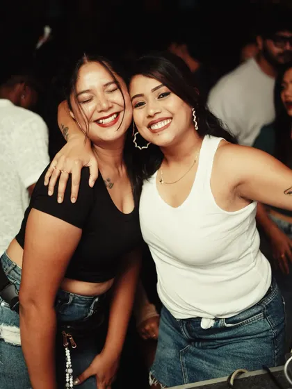 Friends celebrating the first birthday of R&B Revolution.
