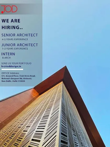TOD Innovations in New Delhi is hiring for multiple roles.