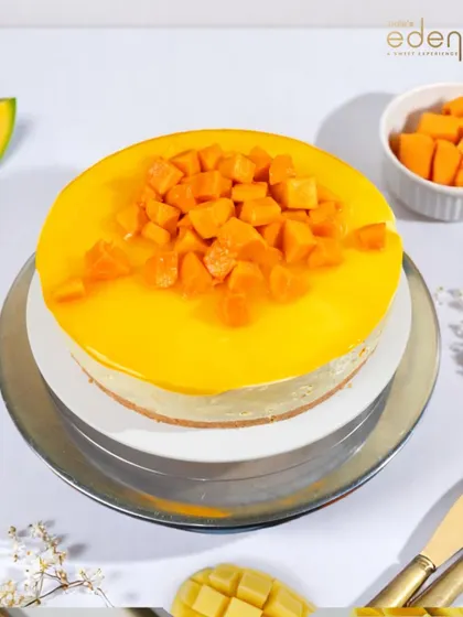 A mango moment for every craving. This is our classic Mango Cheesecake, a perfect balance of creamy and fruity.