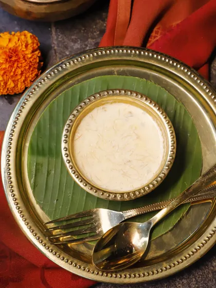 On the eighth day of Onam, the preparations intensify. This image of a simple, elegant bowl of Semiya Payasam represents the sweet anticipation of the grand feast to come.