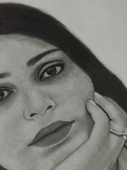 An extreme close-up of the eye, showing the individual lashes and the reflection I added to make it look realistic.