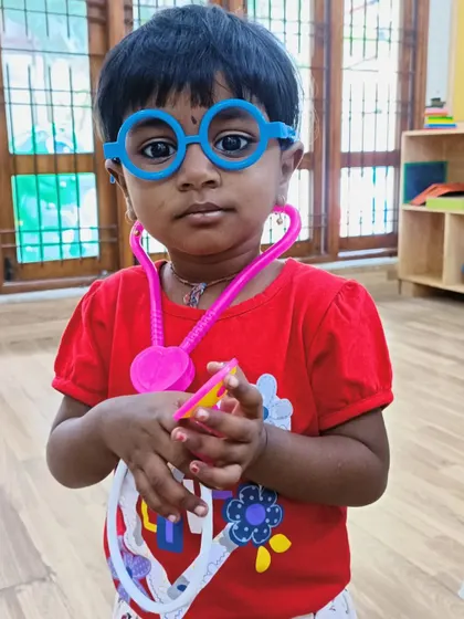 One of our youngest campers dressed as a doctor.