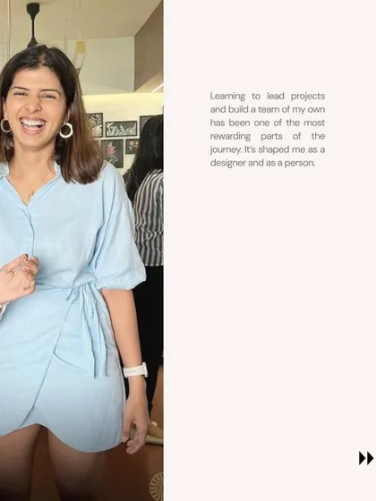 A happy, candid shot of Aayushi. Her journey from shy newcomer to confident leader has been amazing to watch.