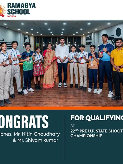 Success is a journey, and this was a huge step. We celebrate our shooters' qualification for the U.P. State competition after their excellent performance at the 22nd Pre U.P. State Shooting Championship in Ayodhya.