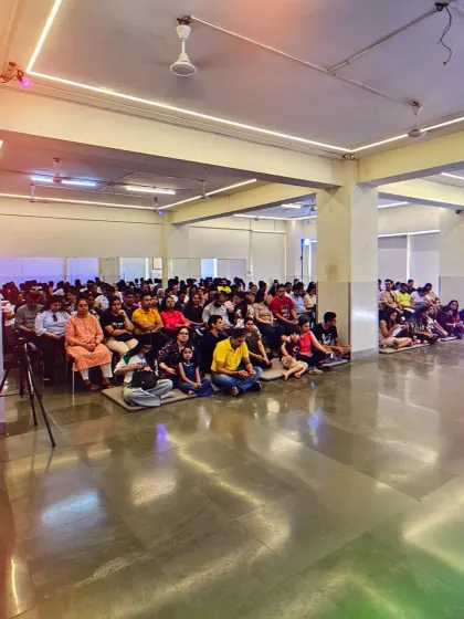 The proud audience of parents and friends at our studio presentation. The supportive community is the heart of our studio.