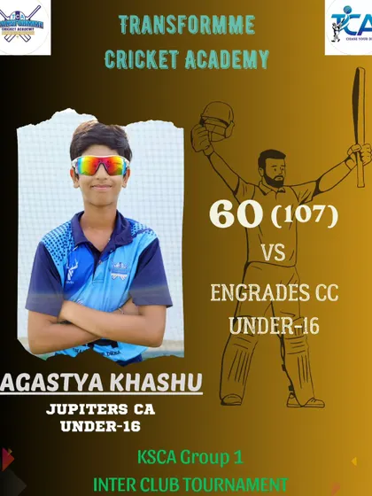 Agastya Khashu's match-winning knock of 60 in his KSCA U-16 league debut.