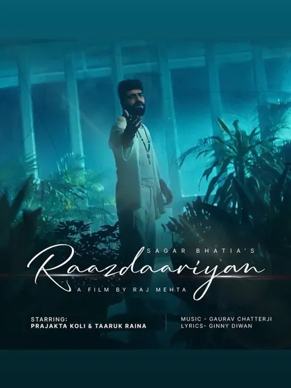 The official poster for Sagar Bhatia's 'Razdariyan'. The styling for the singer was kept simple and soulful to match the mood of the song.