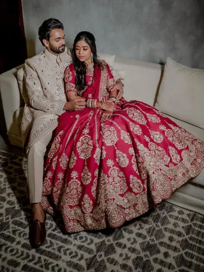 The magic of a Sangeet night. From the couple's dance to the grand entrance, we capture the energy, romance, and stunning outfits of your celebration.