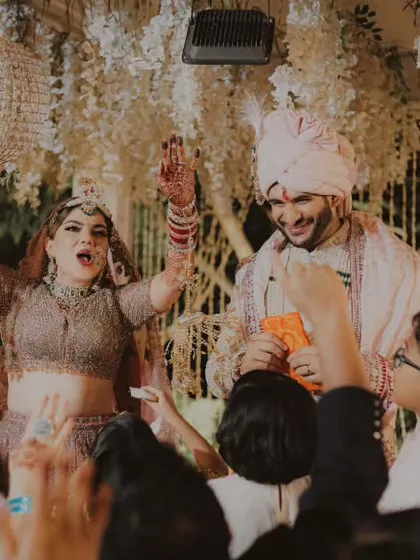 The energy of a destination wedding is electric. This shot captures the couple in the midst of their celebration, surrounded by loved ones. It shows how I capture not just the couple, but the entire atmosphere of the day.
