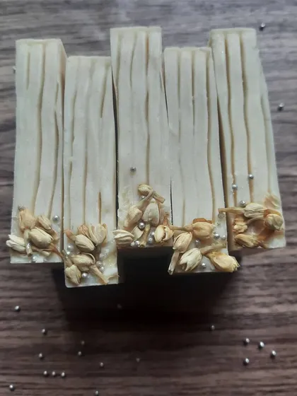 Another perspective of the Ice Apple soap bars. Each one is a testament to my love for creating products that are both effective and beautiful to look at.