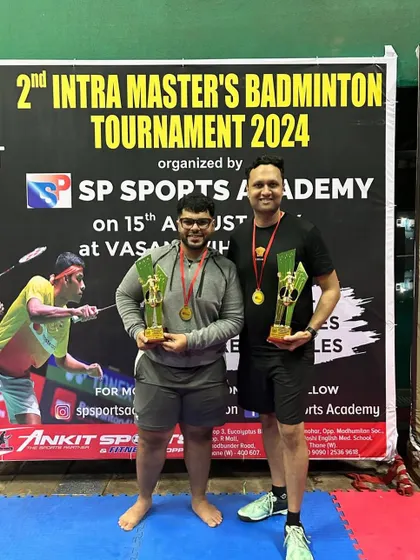 Champions Ram & Jidendra from the Intra Masters Tournament.