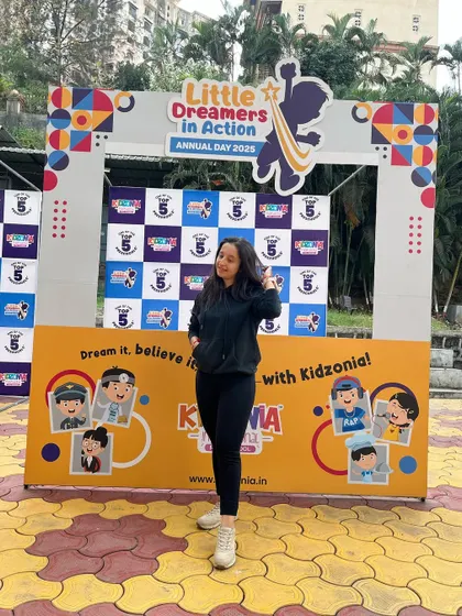 Another shot from the "Little Dreamers in Action" annual day. I handle everything from choreography for children to the overall show flow.