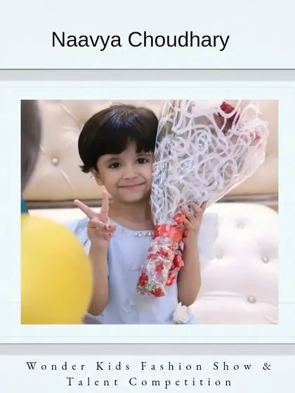 A big welcome to Naavya Choudhary. Her peace sign and sweet smile are just adorable.