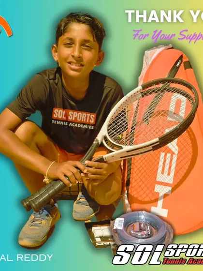 A big thank you to Head Tennis for their generous equipment sponsorship for our rising star, Nihal Reddy. This support is crucial for his journey.
