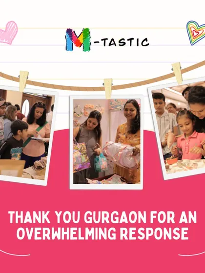 The energy at our events is electric, thanks to our wonderful community! This collage captures the incredible turnout and the happy faces of families and friends shopping, playing, and making memories together at our Gurgaon pop-up.
