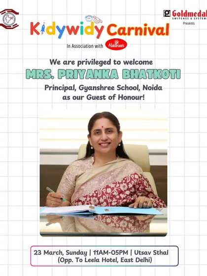 Honoring Mrs. Priyanka Bhatkoti, Principal of Gyanshree School, Noida, as our Guest of Honour. Her presence inspires young minds and reinforces our commitment to pedagogical excellence.