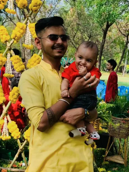 A happy moment from a Haldi ceremony. These daytime events have their own special vibe, and I love curating a playlist that matches the bright and joyful atmosphere.